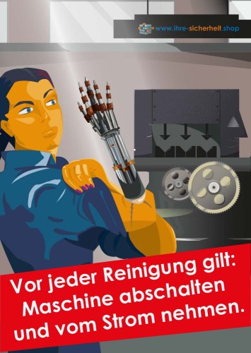 Plakat Umgang mit Maschinen Arbeitsschutz