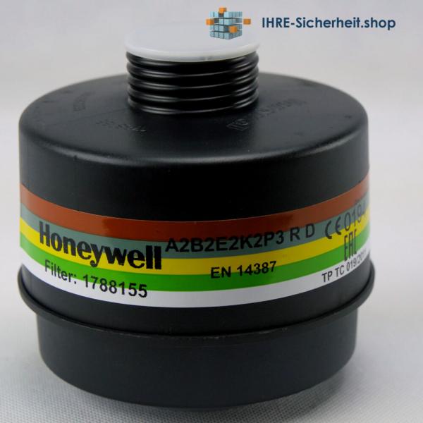 Kunststofffilter ABEK2 P3 für Honeywell Vollmaske OPTIFIT Single / FFP3